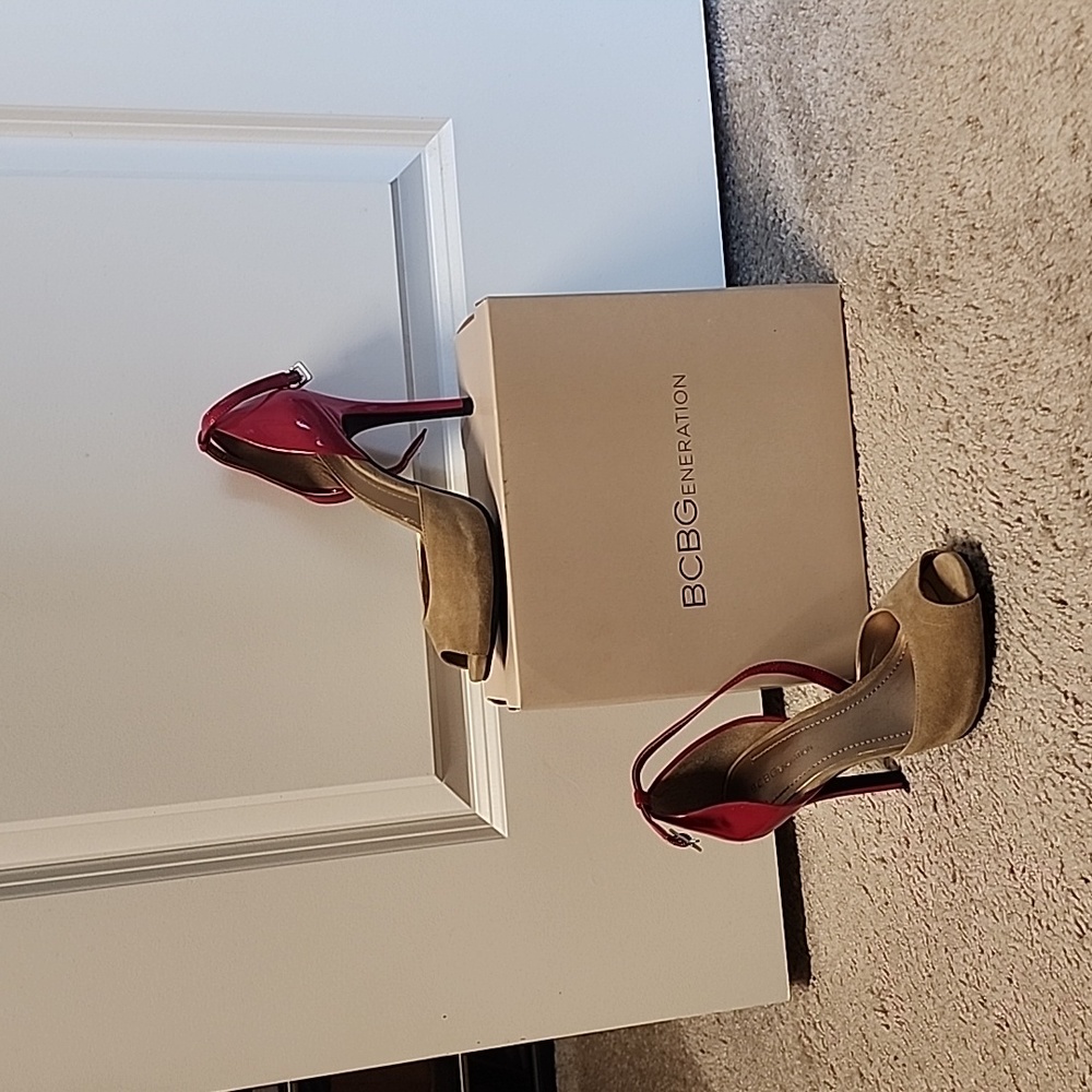 BCBG heels with peeptoe